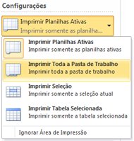 Opções de Configurações de Impressão